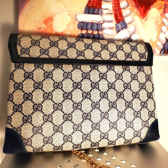**SOLD on Mercari**Authentic Navy Gucci Bag - Picture 9 of 12